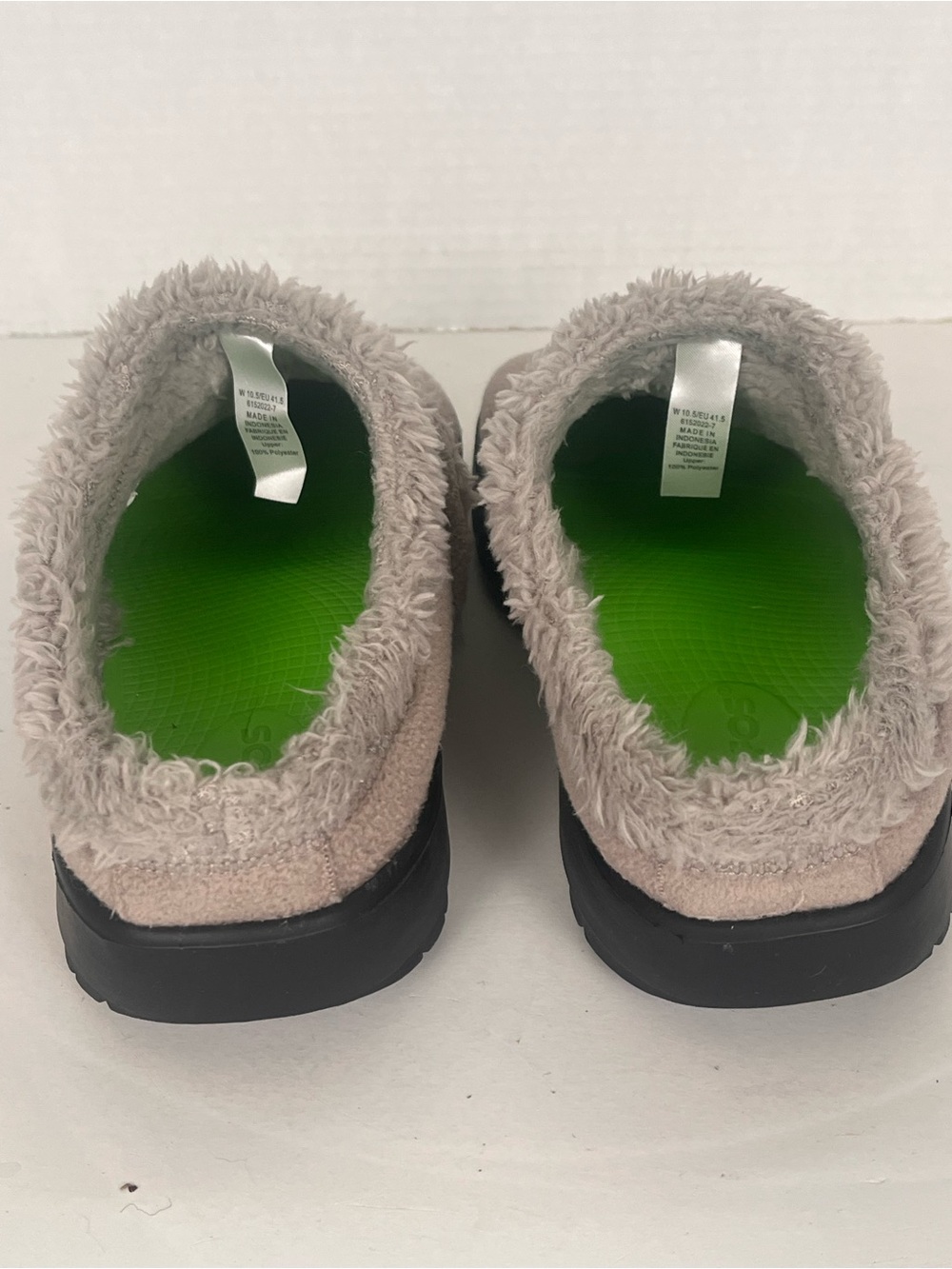 OOFOS OOCoozie Mule Recovery Sherpa Lined Slipper Womens 10.5 Beige Comfort - Picture 4 of 9